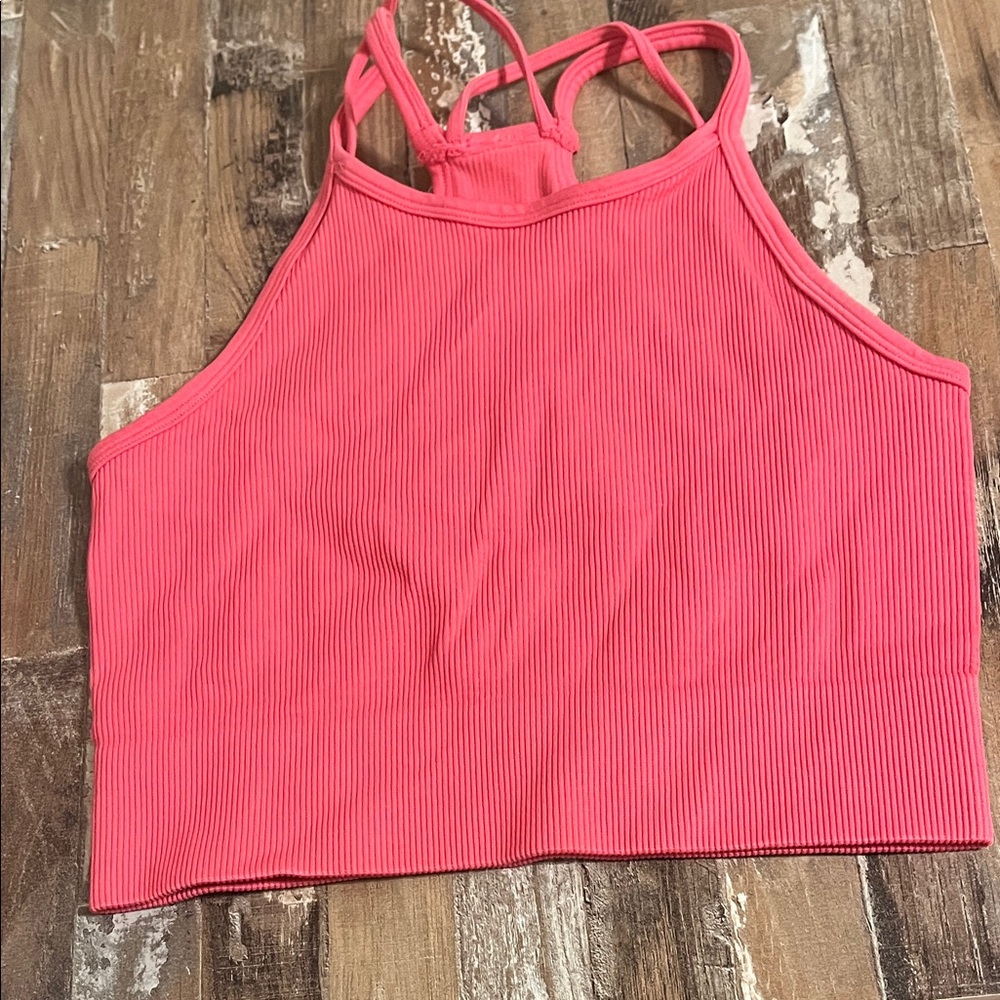 Cotton On Pink Ribbed Tank Top